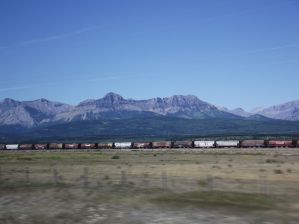 Train passing through the Rockies (Celeste Pang)