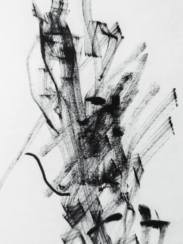 Image of a black and white abstract drawing