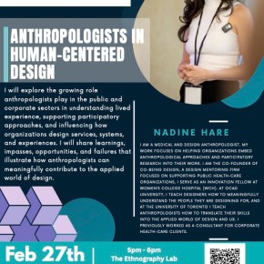 Upcoming Talk: Anthropologists in Human-Centered&nbsp;Design